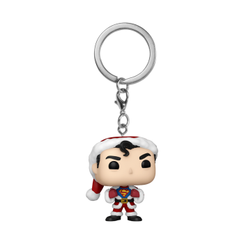 Funko POP Pocket! Vinyl Schlüsselanhänger - DDC Comics Holiday Superman - 4cm